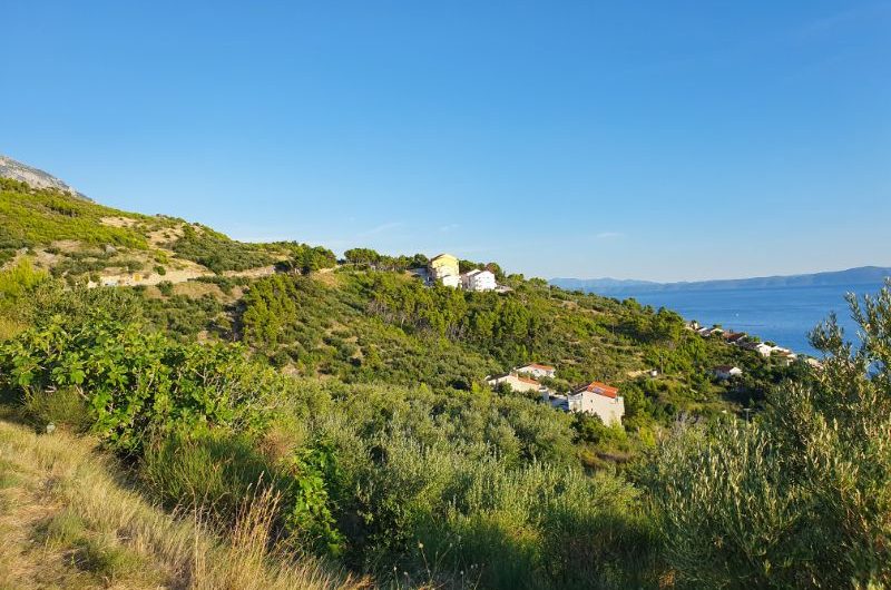 BUILDING LAND 500 M2 WITH A SEA VIEW IN KRVAVICA