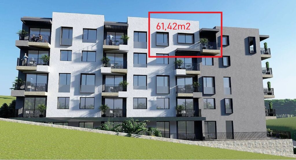 Makarska, prostran dvosoban stan novogradnja