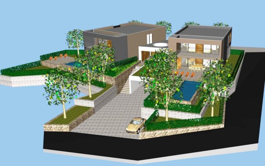 Zagvozd zemljište s dozvolom za dvije vile sa bazenom