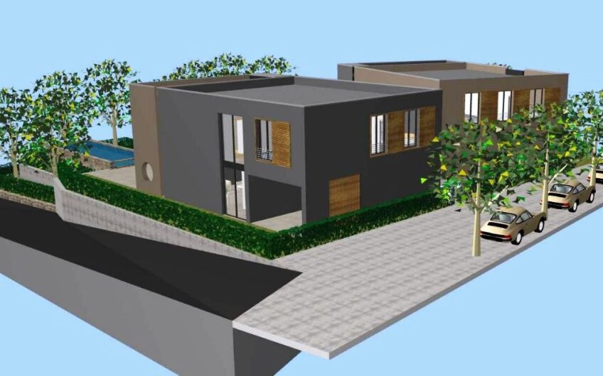 Zagvozd zemljište s dozvolom za dvije vile sa bazenom