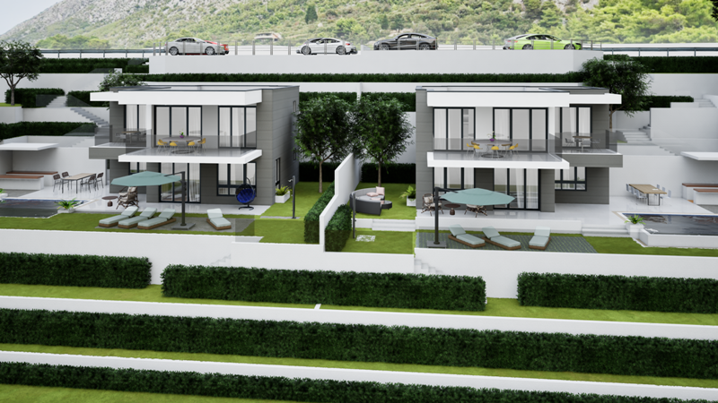 Zemljište površine 541m2 s građevinskom dozvolom za kuću s bazenom