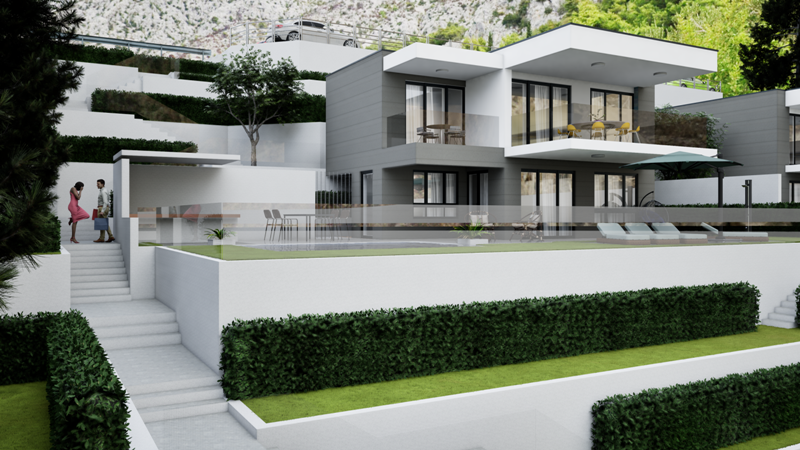 Zemljište površine 541m2 s građevinskom dozvolom za kuću s bazenom